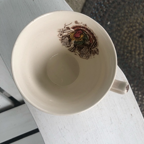 Vintage JOHNSON BROS HIS MAJESTY THANKSGIVING TURKEY Tea Cup, England - Picture 8 of 9